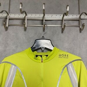 Gore Bike Wear Jacket Men XL Yellow Reflective Active Cycling Trail Lightweight